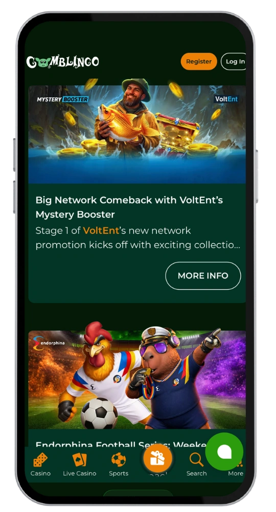 Gomblingo casino application